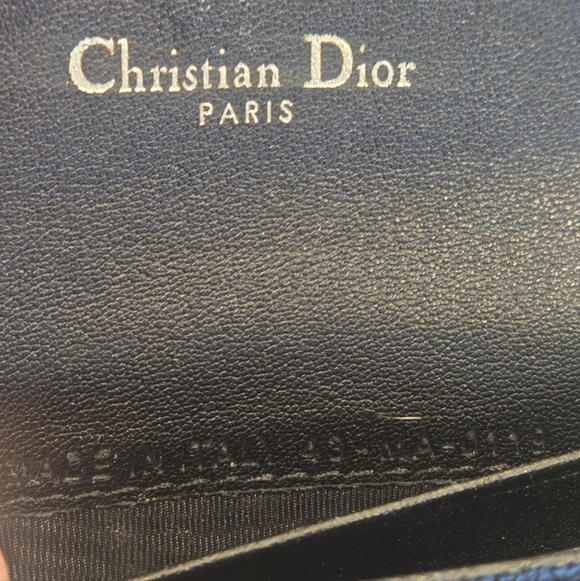 DIOR Black Saddle Bloom Card Holder - Picture 8 of 15